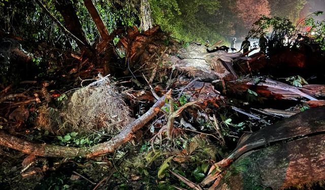 Heyelan nedeniyle kapanan yol ulaşıma açıldı