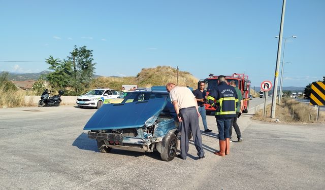 İki otomobilin çarpıştığı kazada 1 kişi yaralandı