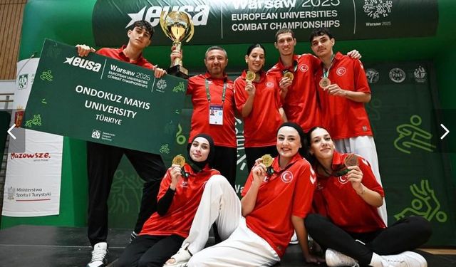 Avrupa Üniversiteler Dövüş Sporları Şampiyonası’nda OMÜ’ye birincilik