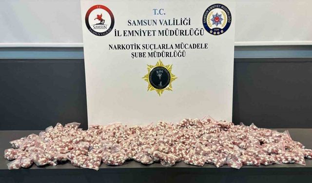 Samsun’da çok sayıda sentetik ecza ele geçirildi: 2 gözaltı