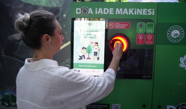 Samsun'da şişe iade makinelerine yoğun ilgi