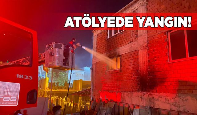 PVC doğrama atölyesinde yangın