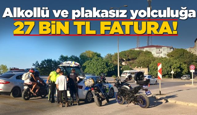 Sinop'ta alkollü sürücüye 27 bin TL ceza