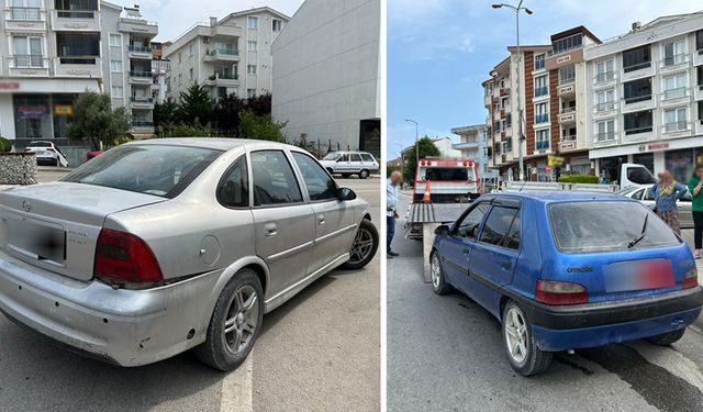 Gerze’de maddi hasarlı trafik kazası
