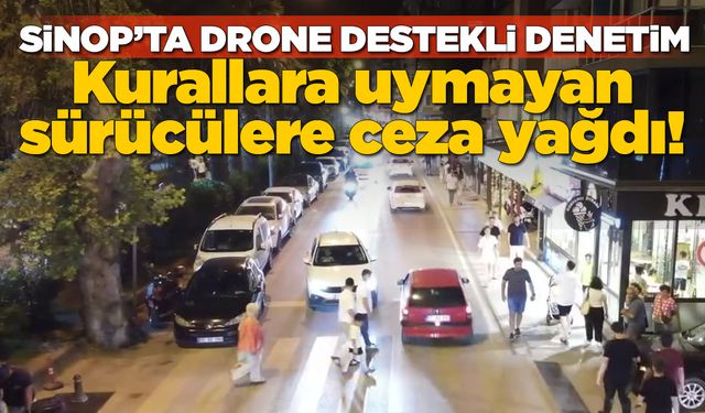 Sinop’ta drone destekli trafik denetimi
