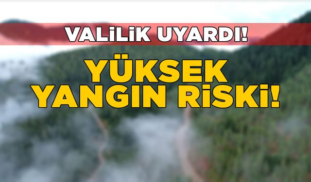 Sinop Valiliği yüksek yangın riskine karşı uyardı