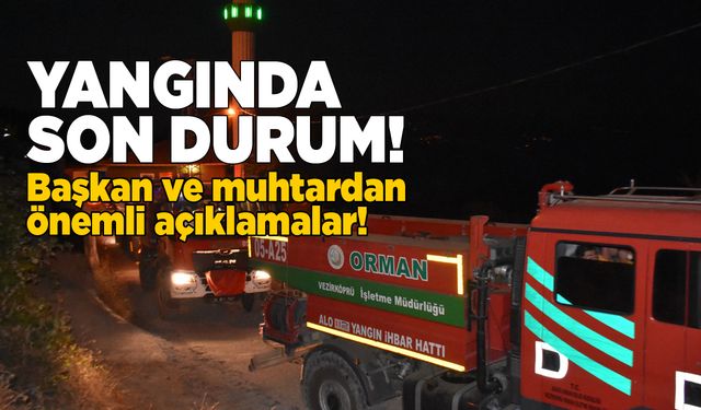 Köklen köyü yangınına müdahale sürüyor