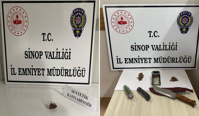 Sinop'ta narkotik operasyonunda 3 şüpheli yakalandı