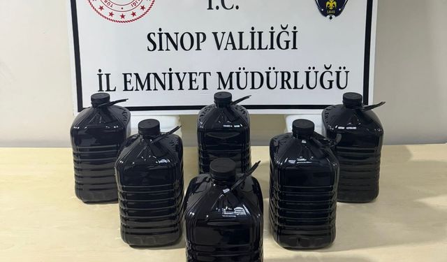 Sinop’ta kaçak alkol operasyonu: 1 kişi yakalandı