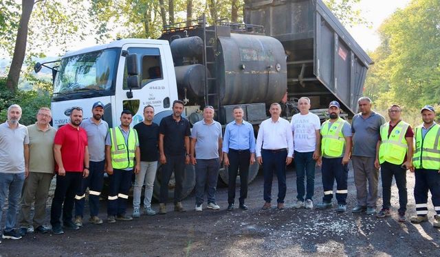Sinop’ta asfaltlama çalışmaları devam ediyor