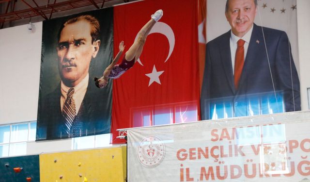 Samsun'da Trampolin Cimnastik Kulüpler Arası Türkiye Şampiyonası başladı