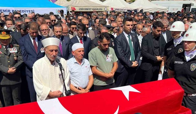 İzmir’de şehit düşen polisler ebediyete uğurlandı
