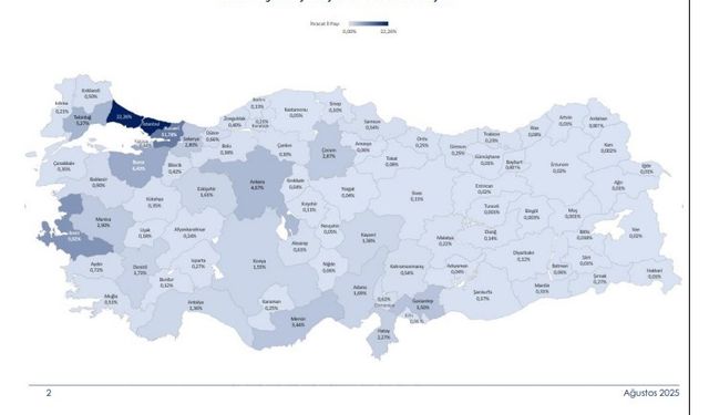 Türkiye’de 45 ilin ihracatı yılın ilk 8 ayında artış gösterdi
