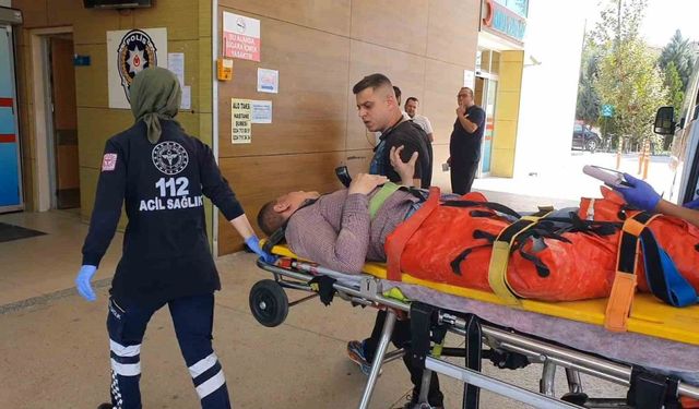 Üzerine suntalar düşen işçinin bacakları kırıldı