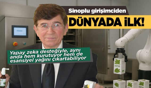 Sinoplu girişimci bir ilki başardı. Hem kurutuyor, hem yağını çıkartıyor!