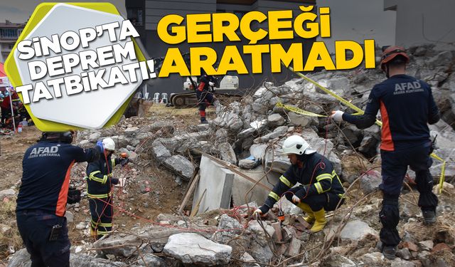 Sinop'ta gerçeği aratmayan tatbikat!