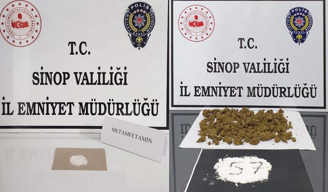 Sinop’ta narkotik operasyonlarında 2 şüpheli yakalandı
