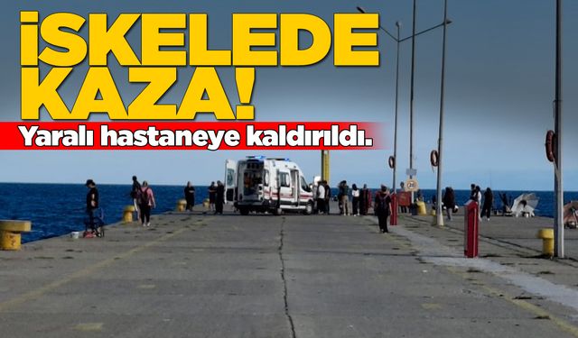 Sinop İskelesi’nde motosiklet kazası: 1 yaralı