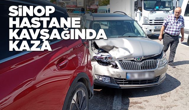 Sinop’ta kaza: Araçlarda maddi hasar meydana geldi
