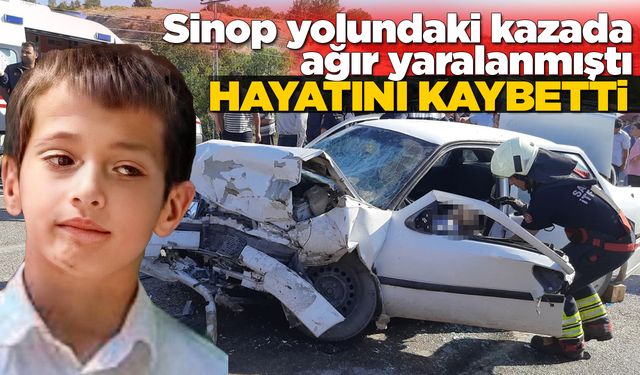 Kazada ağır yaralanan 13 yaşındaki çocuk hayatını kaybetti