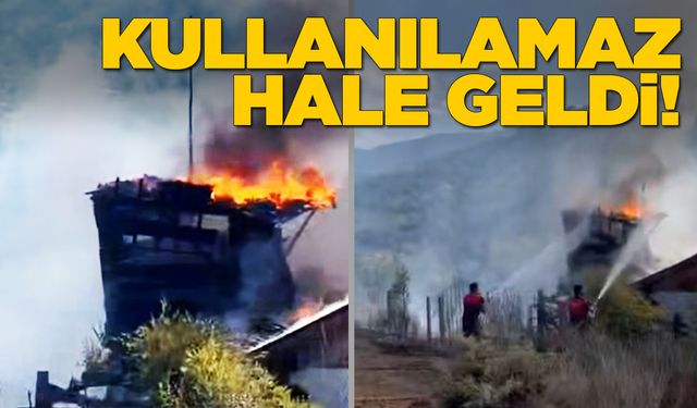 Sinop'ta anız yangını eve sıçradı