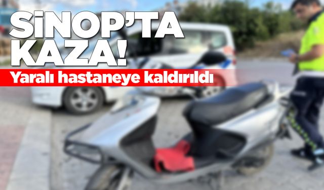 Sinop'ta motosiklet devrildi: Sürücü hastaneye kaldırıldı