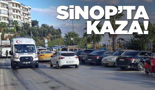 Sinop’ta otomobil ile motosiklet çarpıştı