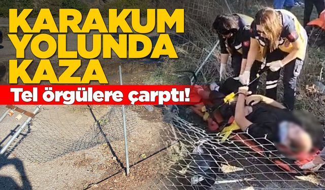 Sinop'ta seyir halindeki motosiklet kaza yaptı