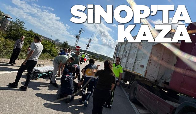 Sinop'ta kaza: Motosiklet sürücüsü yaralandı