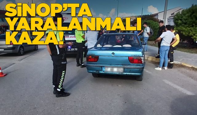 Sinop’ta otomobil ile motosiklet çarpıştı: 1 yaralı