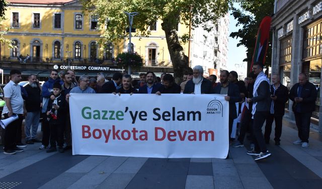 Filistin'e destek yürüyüşü düzenlendi