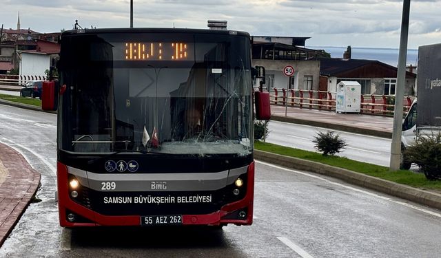 Kamyonet ile çarpışan halk otobüsündeki 2 yolcu yaralandı