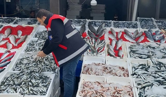 Balıkçı tezgahları denetlendi