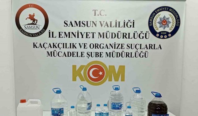 Samsun’da sahte içki operasyonu