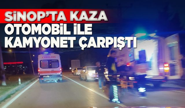 Sinop otogar kavşağında kaza: 3 yaralı