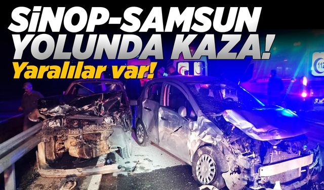 Sinop'ta trafik kazası: 6 yaralı var