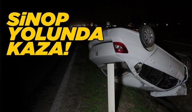 Otomobil takla attı, 2 kişi yaralandı