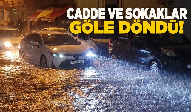 Sinop’ta sağanak aniden bastırdı