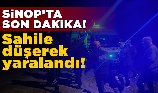 Uçurumdan sahile yuvarlanan adam yaralandı