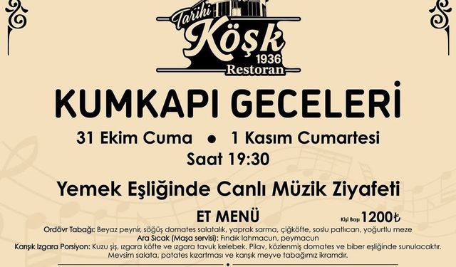 Gerze’de “Kumkapı Geceleri” Başlıyor!