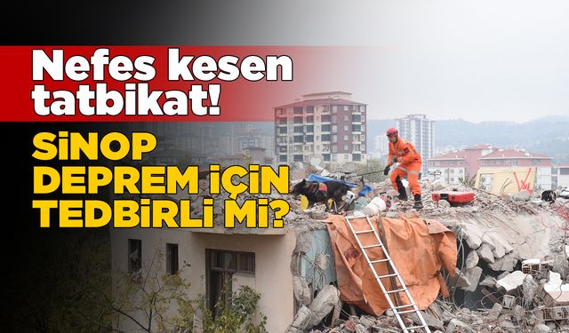 Nefes kesen tatbikatta zamanla yarışıldı!