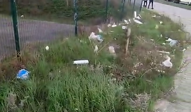 Sinop Küçük Sanayi Sitesi’nde çöp tepkisi