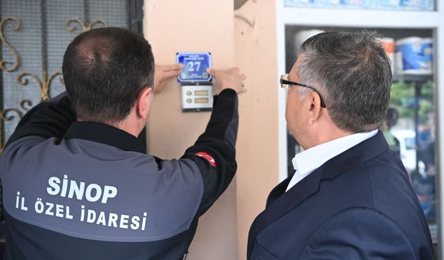 Sinop'ta kapı numaraları dijitalleşiyor
