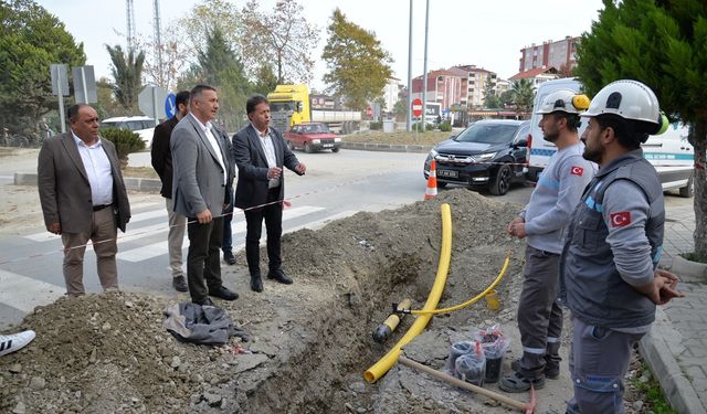 Türkeli'de hanelere ilk doğalgaz verildi