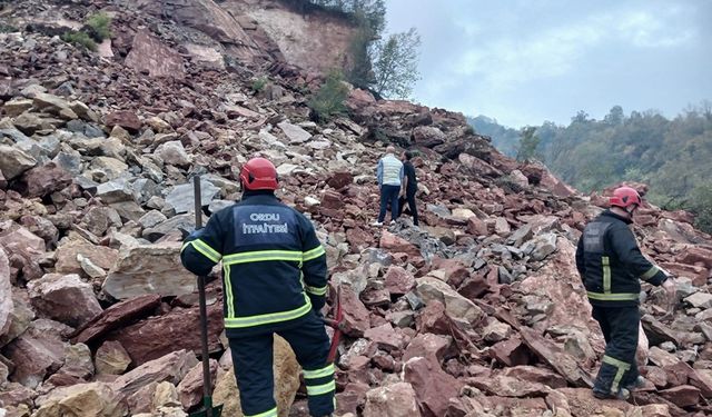 Ordu’da taş ocağında göçük: 2 kişi enkaz altında