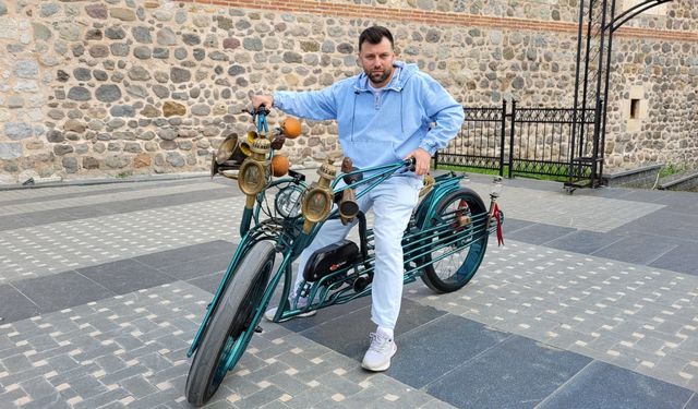 Eski parçaları kullanarak elektrikli bisiklet yaptı