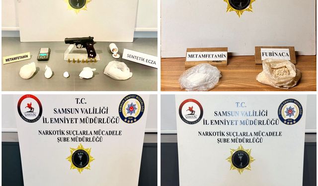Samsun'da narkotik operasyonunda 7 zanlı yakalandı