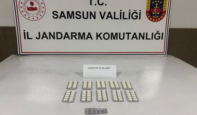 Üerinde yasaklı madde hap bulunan zanlı gözaltına alındı