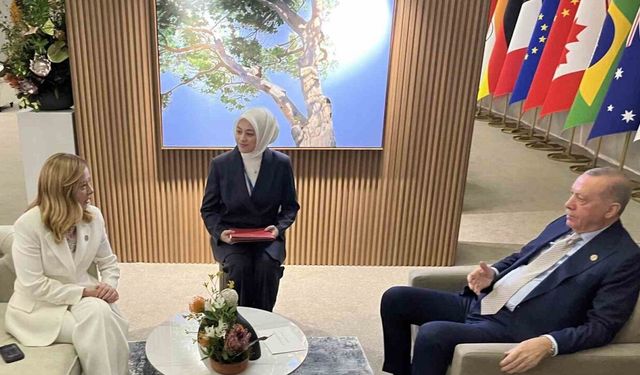 Cumhurbaşkanı Erdoğan, Meloni’yi kabul etti