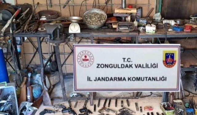 Kaçak silah imalathanesine operasyon